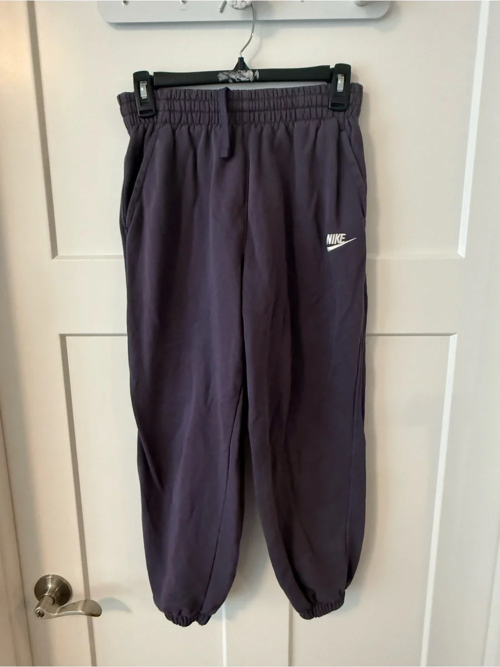 Nike Kids Purple Fleece Jogger Pants size medium